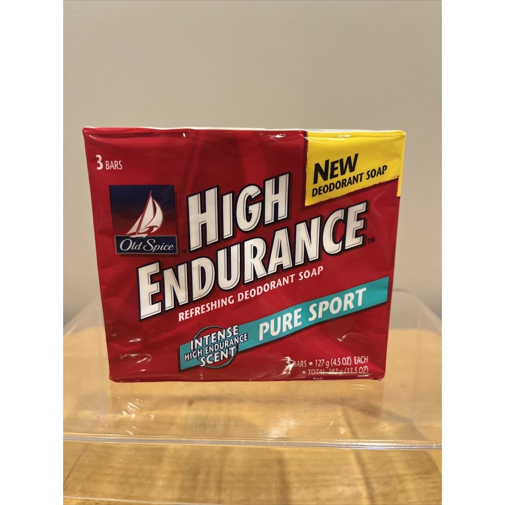 Old Spice PURE SPORT High Endurance Deodorant Bar Soap 3 Bars